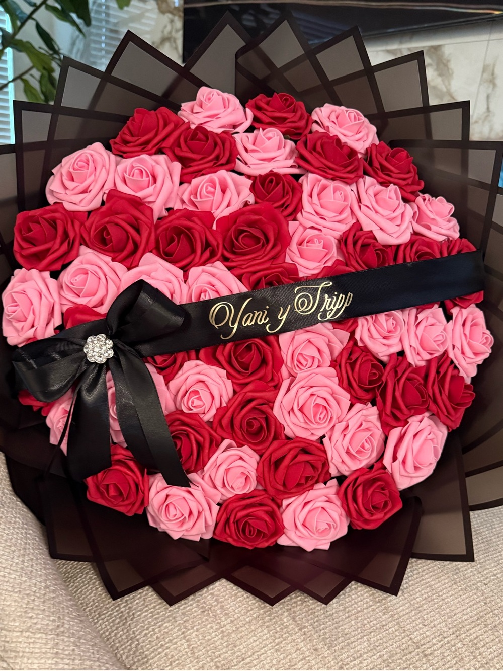Pink & Red Rose Bouquet Gift Box